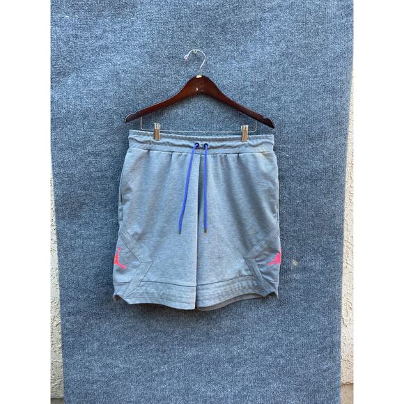 Nike Jordan Sweat Shorts Mens Large Heather Gray Jumpman Drawstring Athletic - Picture 1 of 9